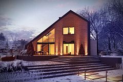 Проект комфортного мансардного дома со вторым светом и функциональной планировкой.