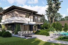 Вариант двухэтажного дома Z426 с многоскатной крышей