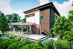 Современный проект дома с 3 спальнями