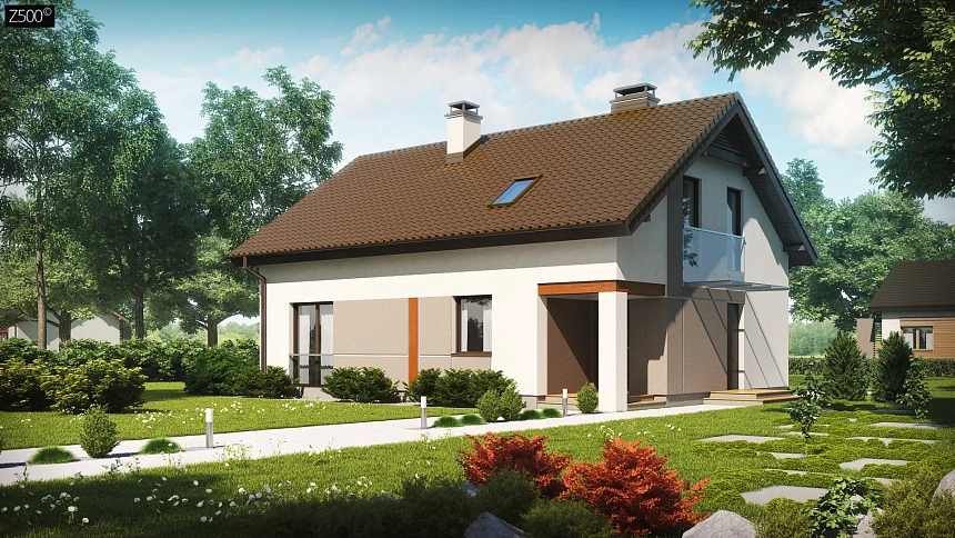 Аккуратный и функциональной дом простой формы, экономичный в строительстве и эксплуатации.