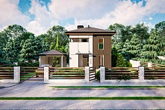 Современный проект дома с 3 спальнями