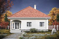 Одноэтажный дом с 2умя спальнями.