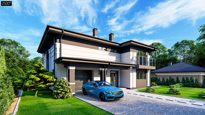 Современный проект двухэтажного дома