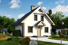 Версия проекта дома Z1 без люкарен.