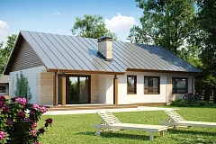 Проект выгодного одноэтажного дома с возможностью адаптации чердачного помещения
