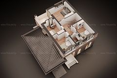 Двухэтажный дом с гаражом. 