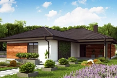 Проект комфортного и функционального одноэтажного дома.