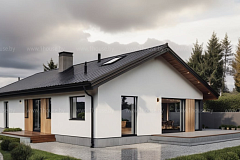 Уютный и стильный одноэтажный дом с вторым светом – 4 спальни в современном дизайне