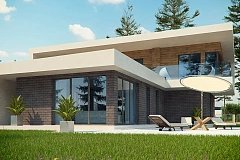 Стильный современный коттедж с плоской кровлей