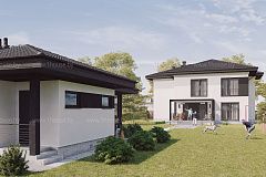 Проект бани с остеклённой террасой.