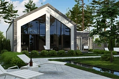 Cовременный проект дома с оригинальным экстерьером и электрическим котлом