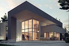 Комфортный современный двухэтажный особняк с сауной на втором этаже