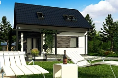 Аккуратный стильный дом с дополнительной спальней на первом этаже.