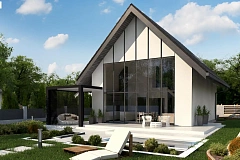 Проект компактного уютного дома со вторым светом