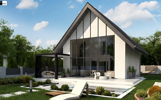 Проект компактного уютного дома со вторым светом