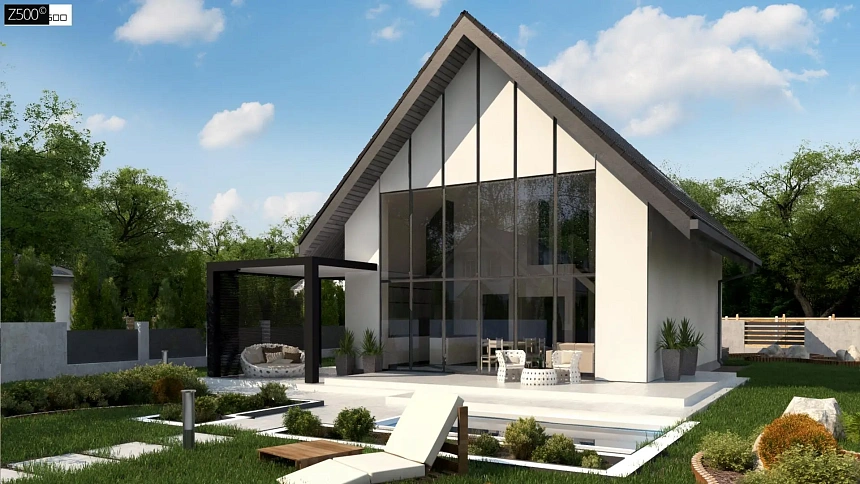 Проект компактного уютного дома со вторым светом