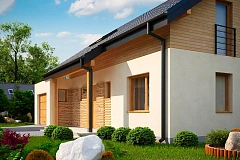 Версия проекта Z210 c гаражом, с альтернативной планировкой.