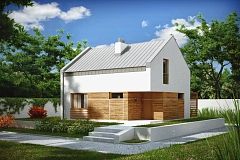 Энергосберегающий дом стильного современного дизайна.