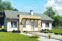 Простой и элегантный одноэтажный дом.