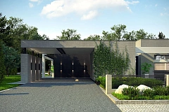 Проект комфортного одноэтажного дома с 4 спальнями