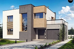 Вариант двухэтажного  дома Zx59 с плитами перекрытия