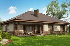 Версия проекта Z10 с кирпичной облицовкой фасадов.