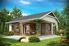 Проект одноэтажного дома с приятным дизайном