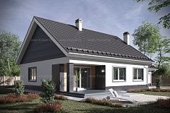 Одноэтажный дом с гаражом и 3мя спальнями.