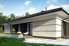 Проект одноэтажного дома с гаражом на две машины