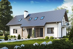 Простой и функциональный двухсемейный дом с отдельными входами.