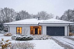 Проект одноэтажного дома с гаражом на две машины