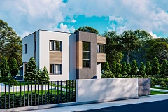 Вариант двухэтажного дома Zx59 без гаража