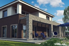 Вариант двухэтажного дома Zx109 с подвалом