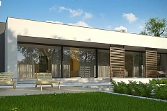 Современный дом с 4 спальнями, гаражом на 2 машины и большими окнами