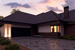 Увеличенная версия Z402 одноэтажного дома с гаражом на два автомобиля