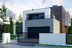 Проект просторного и комфортного дома в стиле кубизм