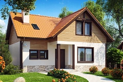 Дом для узкого участка с дополнительной спальней на первом этаже и кухней со стороны сада.