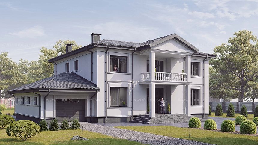 Дом с классической архитектурой.