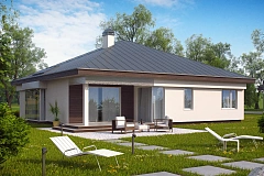 Подвариант одноэтажного дома Z200 с измененной планировкой