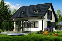 Аккуратный стильный дом с дополнительной спальней на первом этаже.