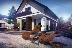 Функциональный аккуратный дом с мансардой, также для узкого участка.