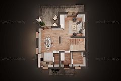 Мансардный дом с 3мя спальнями