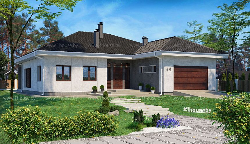 Одноэтажный просторный дом с 4мя спальнями.