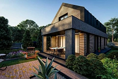 Современный дом для узкого участка