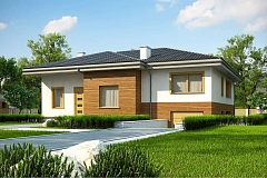 Красивый и комфортный одноэтажный дом с цоколем