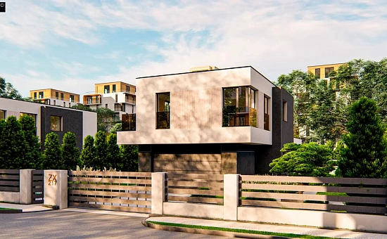 Современный, функциональный двухэтажный проект дома Zx217