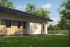 Дом для узкого участка с 4-х скатной крышей