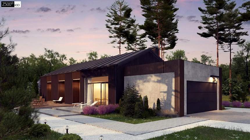 Дом в необычном современном стиле для большой семьи