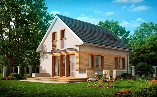 Дом с мансардным этажом, адаптированный для сейсмоопасных регионов.