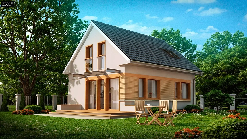 Дом с мансардным этажом, адаптированный для сейсмоопасных регионов.